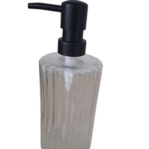 No Boundaries Black and Clear Glass Soap Dispenser
